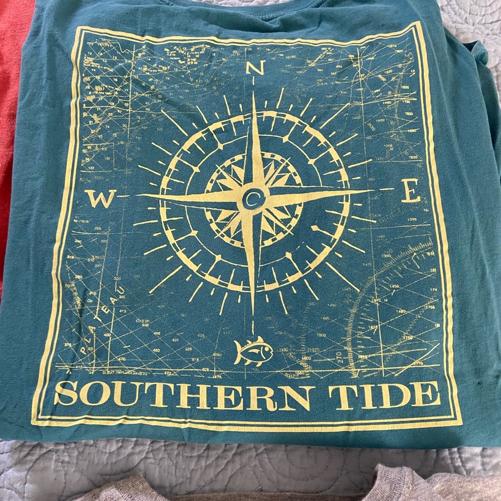 Long sleeve pocket tee southern tide mens m - Picture 1 of 1